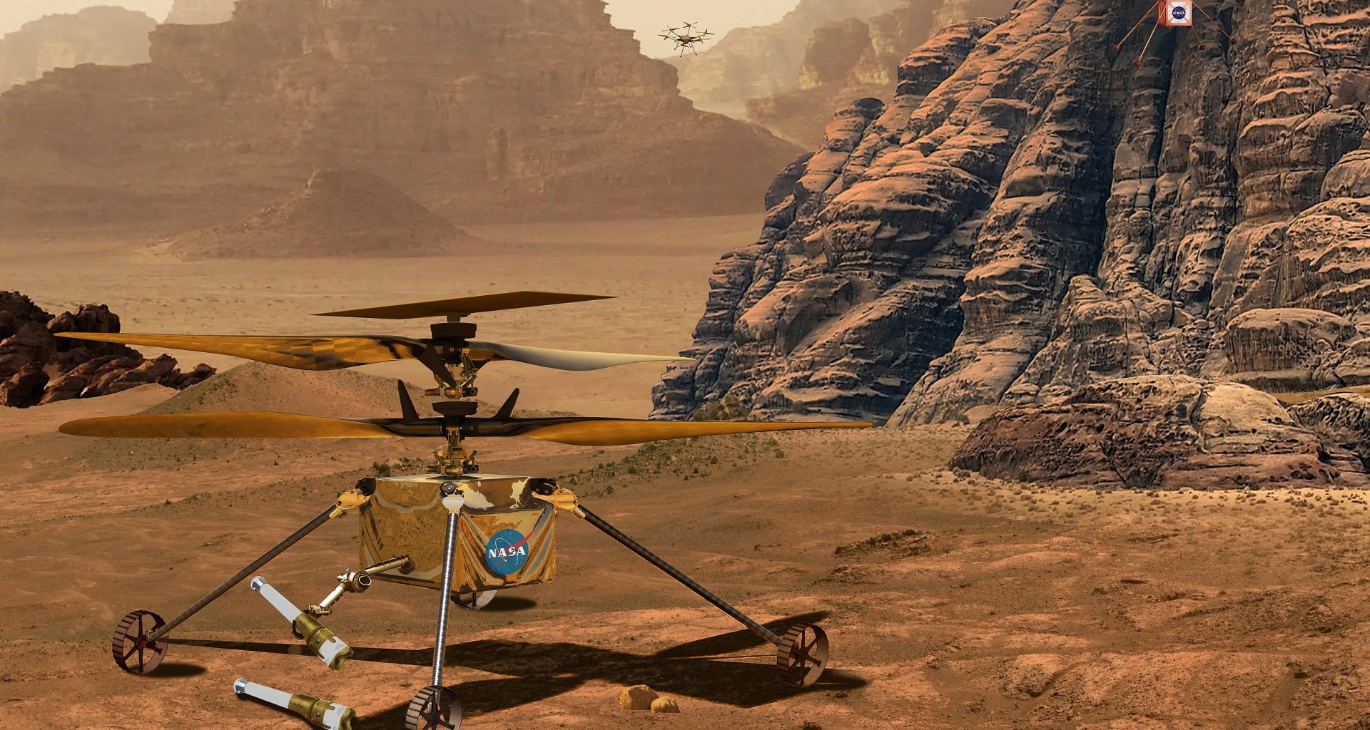 NASA's Ingenuity Helicopter at Mars Cover