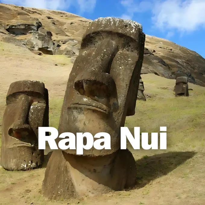 Rapa Nui, Easter Island, massive stone statues