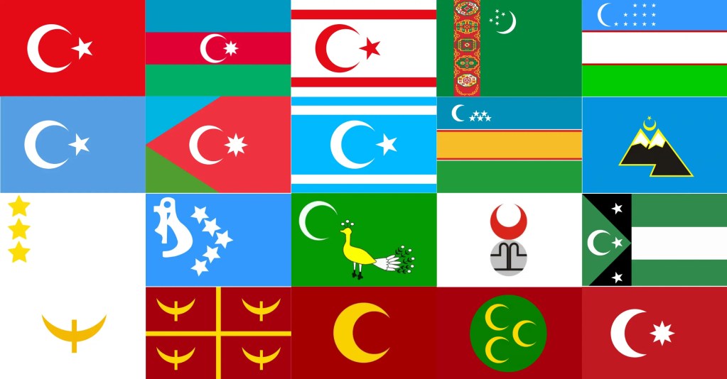 türk devletleri, türk devlet bayrakları, türk bayrakları