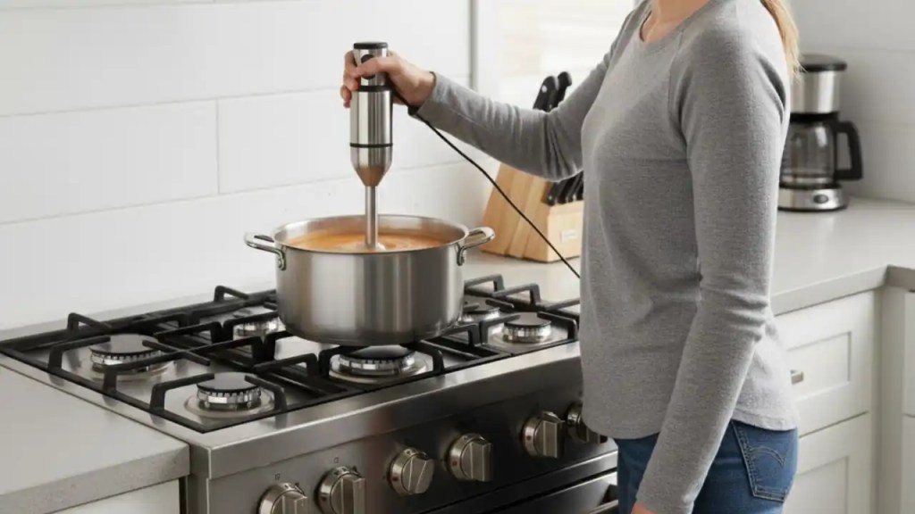 el blenderı ile çorba çekme, mercimek çorbası blender, çorbayı pürüzsüz yapma, pişmiş çorbayı blenderdan geçirme, tencerede çorba blender