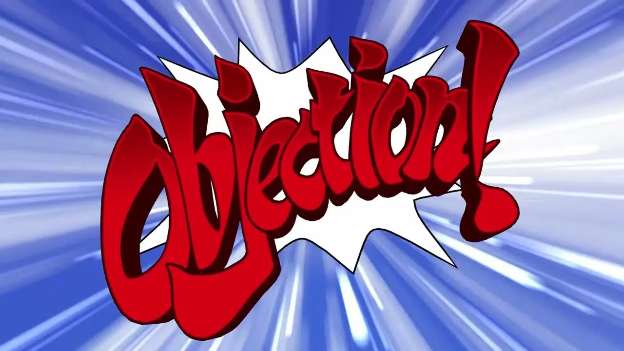 Promotional still from the announcement trailer for Ace Attorney Dual Destinies VR.