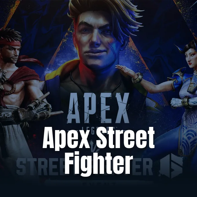 Electronic Arts and Capcom promotional key art for the Apex Legends Street Fighter crossover event.