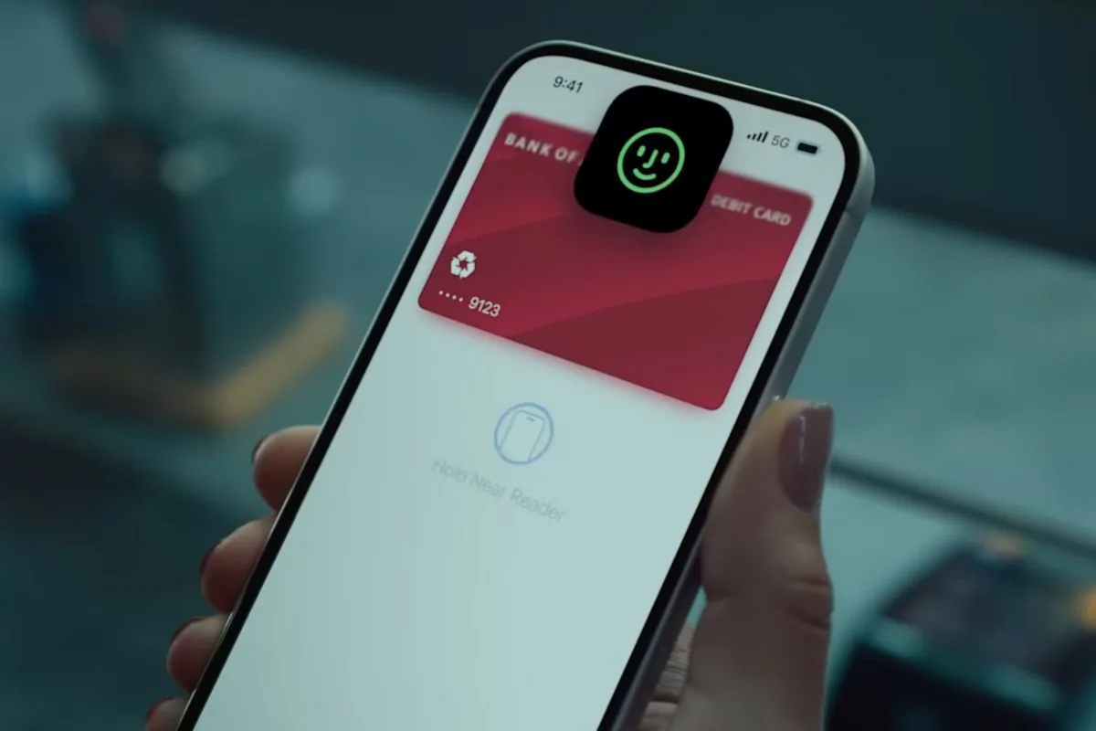 Promotional material showcasing mobile payments during ongoing litigation over Apple Pay fees.