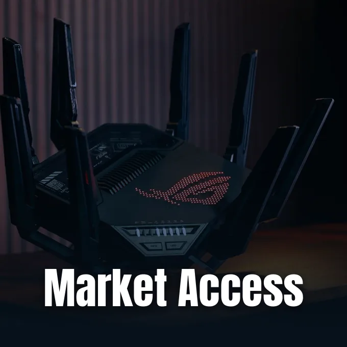 Asus networking hardware pictured in coverage of conditional US approval for Asus routers.