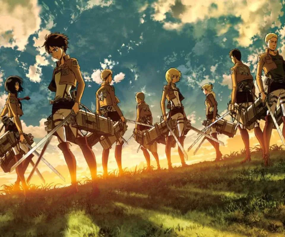 Eren Jaeger and the Survey Corps assemble in Attack on Titan Crimson Bow and Arrow