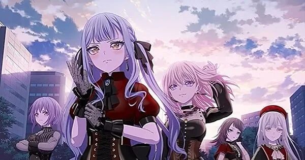 BanG Dream Ave Mujica franchise encyclopedia visual from Anime News Network.