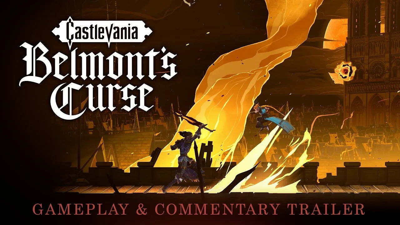 Official gameplay commentary trailer frame for Castlevania: Belmont's Curse