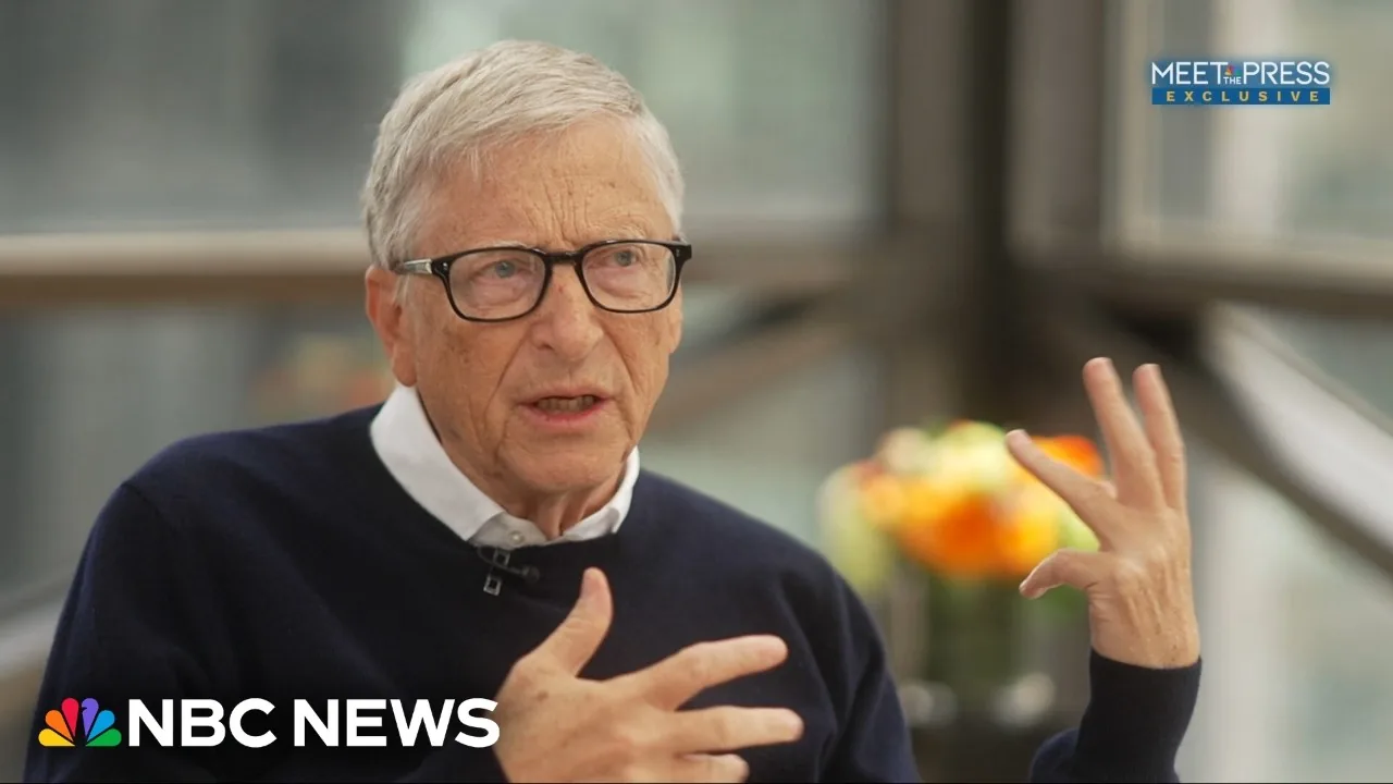 Bill Gates AI warnings broadcast on NBC News detailing catastrophic biological and cyber risks.