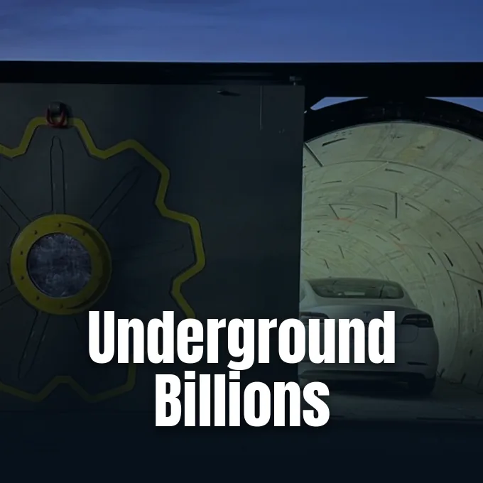 The Boring Company's underground transport infrastructure.