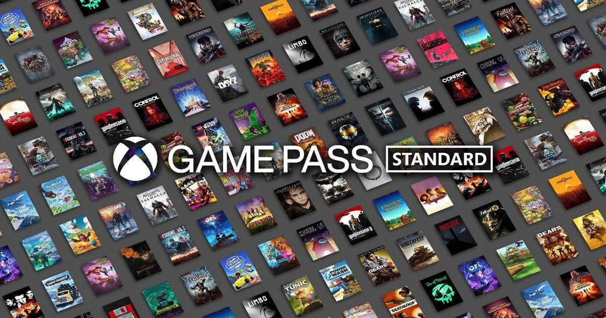 A digital display featuring Xbox Game Pass Standard as players weigh cancelling Xbox Game Pass due to cost.