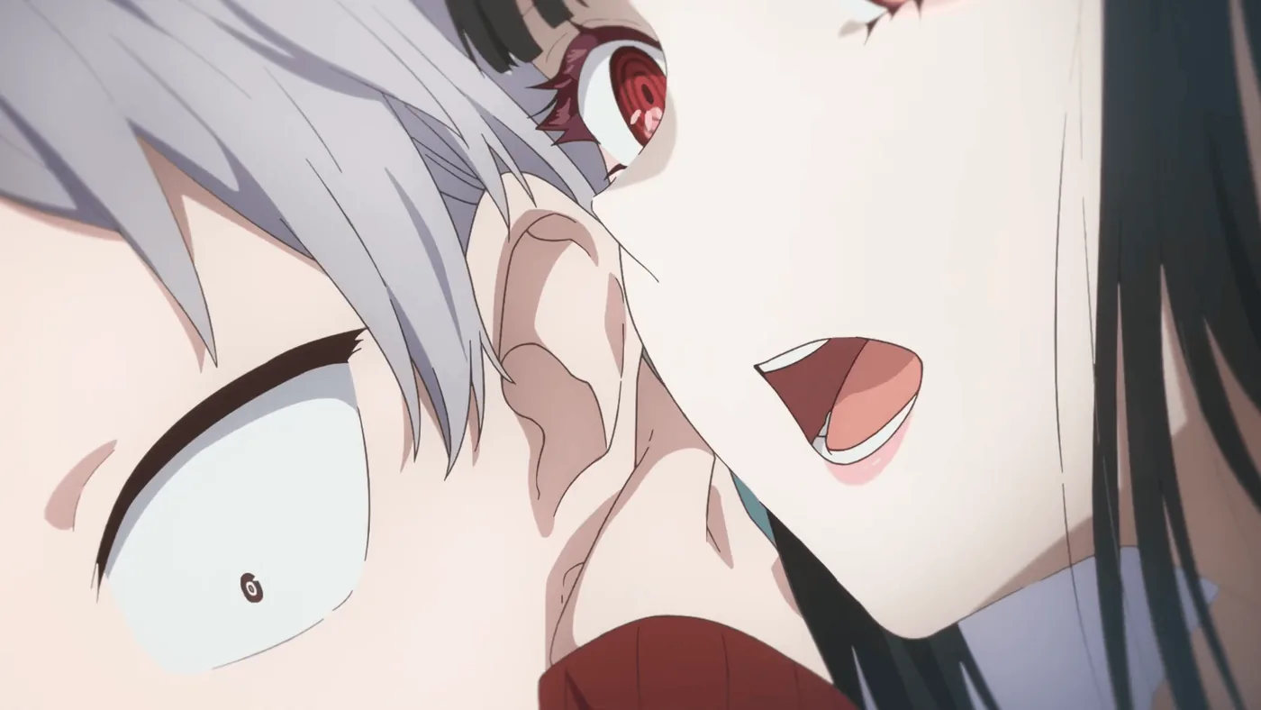 Promotional teaser trailer screenshot from Anime Trending showing the Chihara-san anime adaptation.