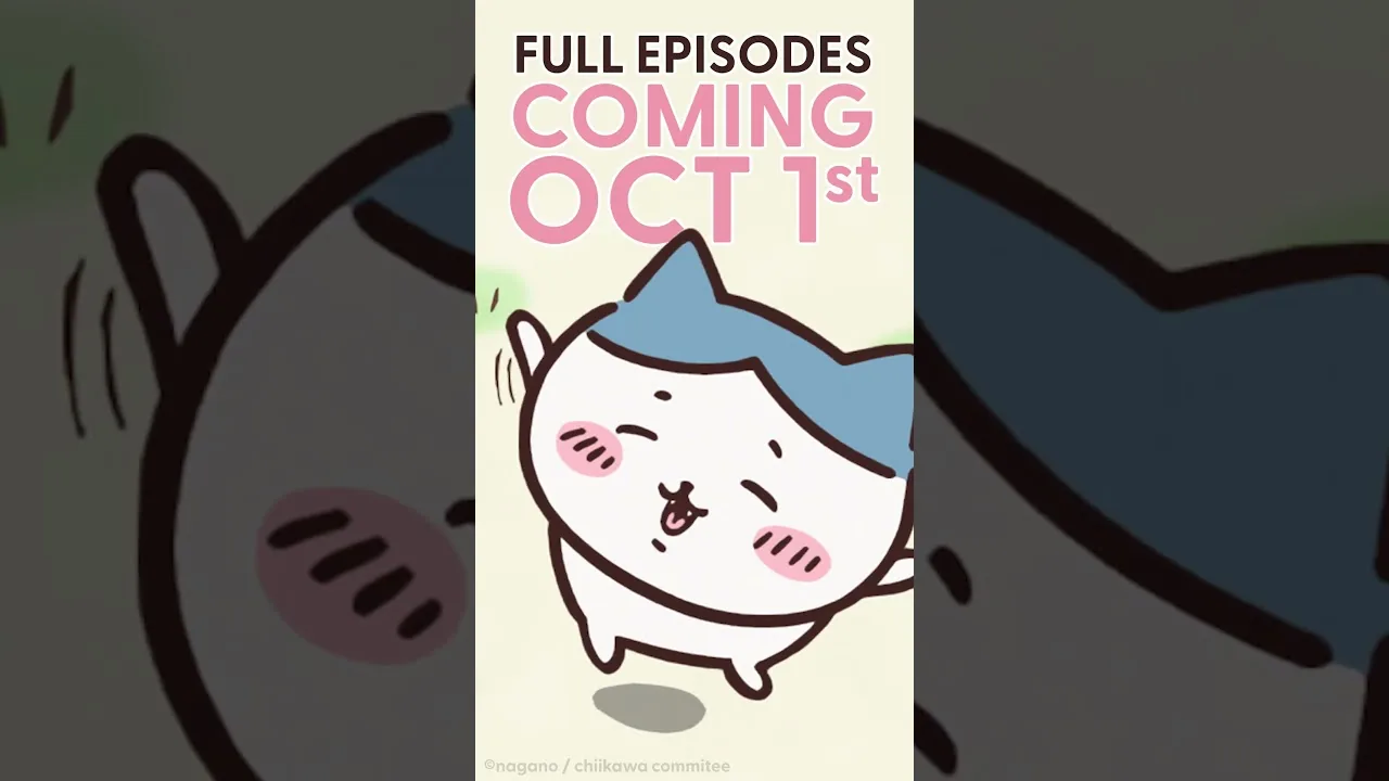 Promotional video thumbnail announcing the Chiikawa film franchise arrival on YouTube.