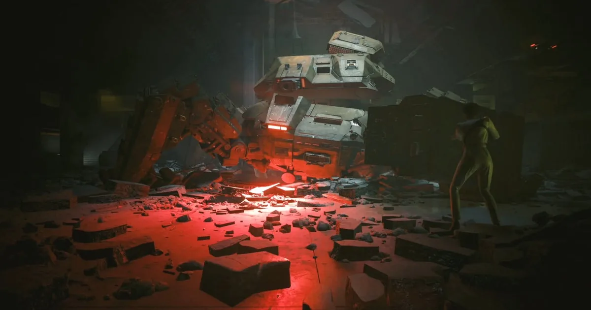 The Chimera boss fight encounter against the military spider-tank.