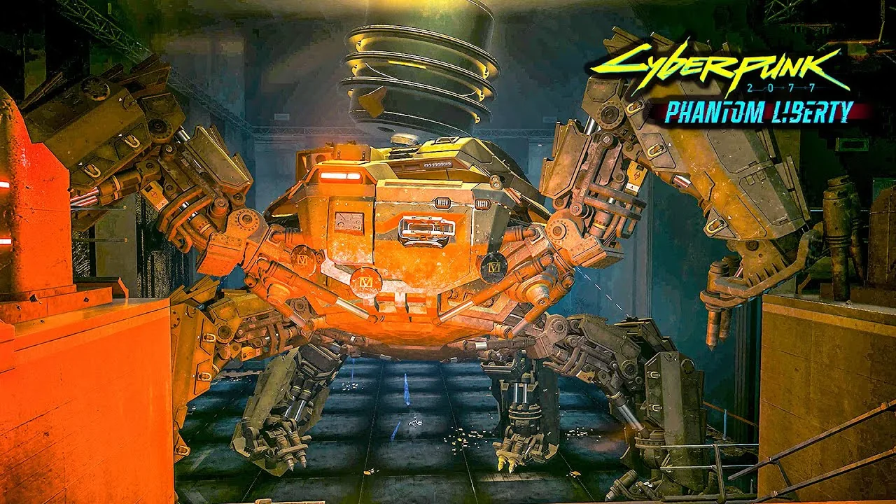 Gameplay footage from the Chimera boss fight in Phantom Liberty.