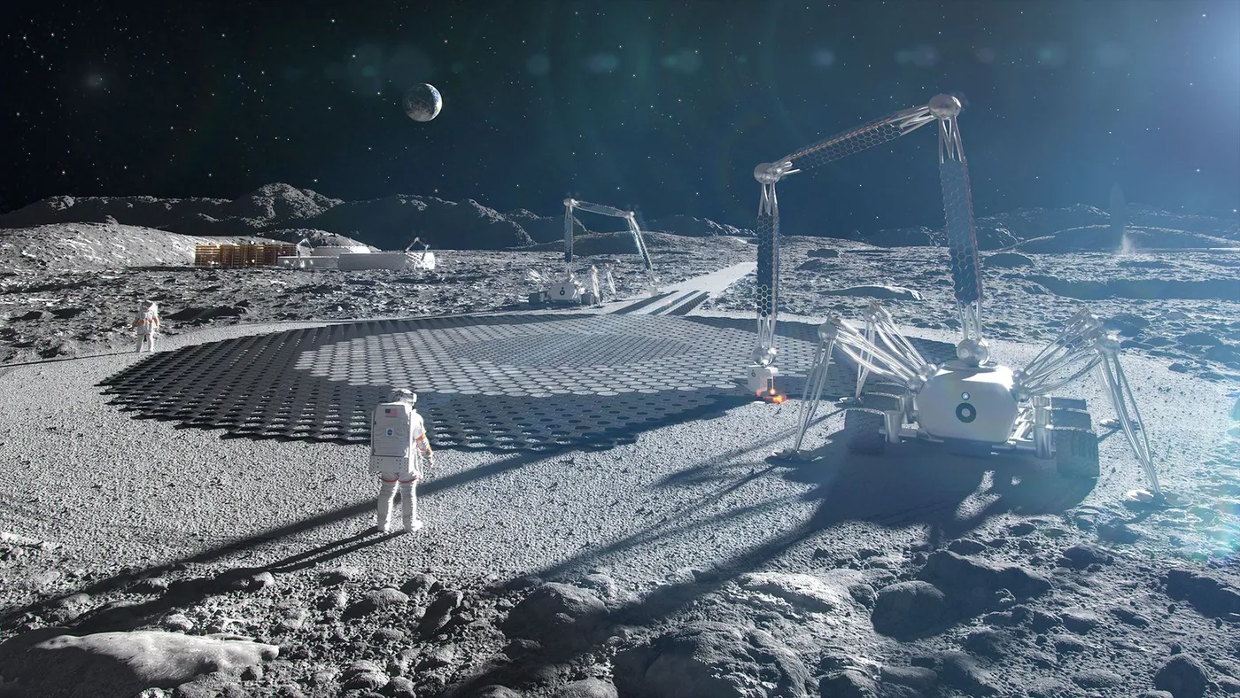 View of the lunar surface from Space.com coverage evaluating water requirements for cities on the Moon.