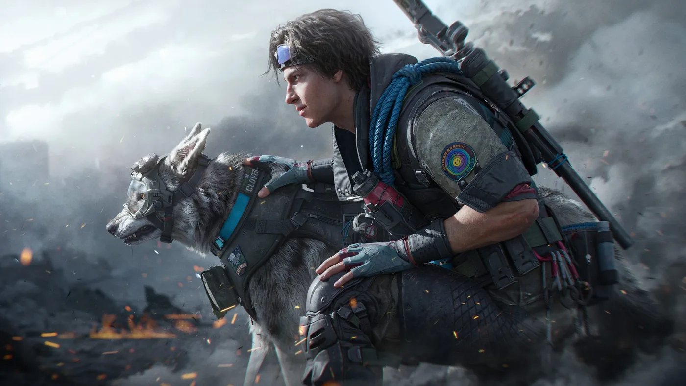 Promotional showcase of support operator Rover and companion Clover featured in the Delta Force anniversary update.