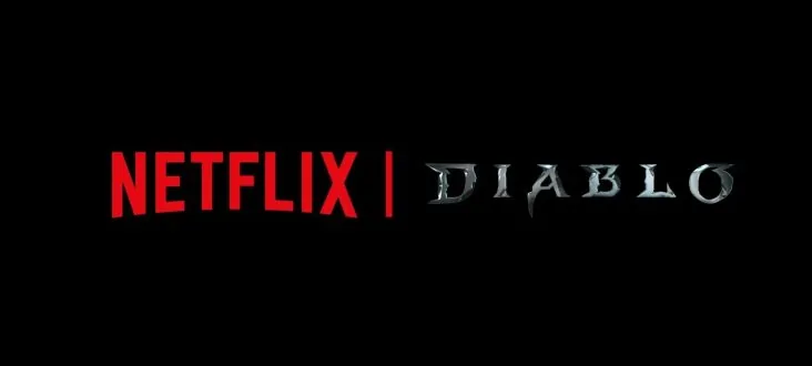 KitGuru promotional graphic pairing brand logos for the Diablo Netflix series coverage.
