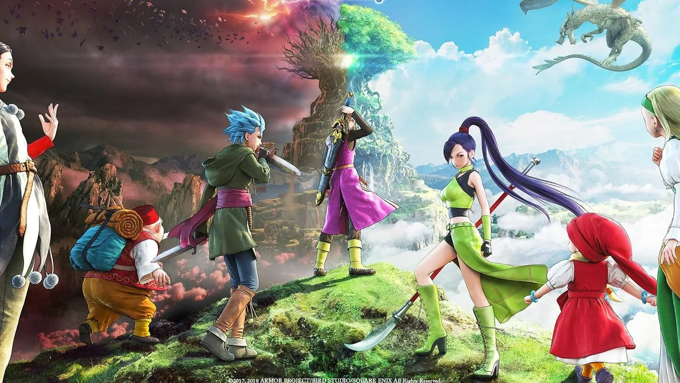 Dragon Quest XI Echoes of an Elusive Age imagery contributing to Dragon Quest series sales.