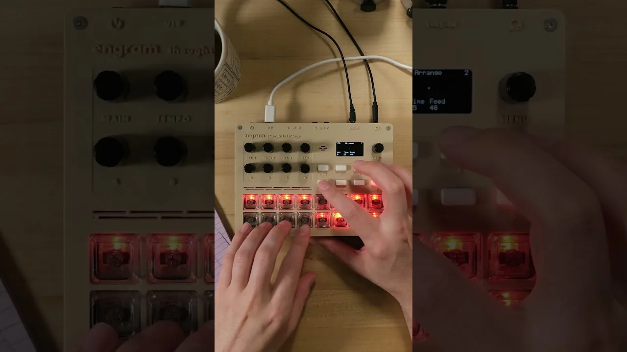Video walkthrough of building a musical rhythm with the Engram sampler from raw audio hallucinations.