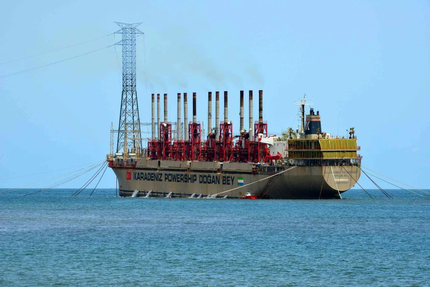 Turkish vessel MV Doğan Bey operating as floating power plants ship