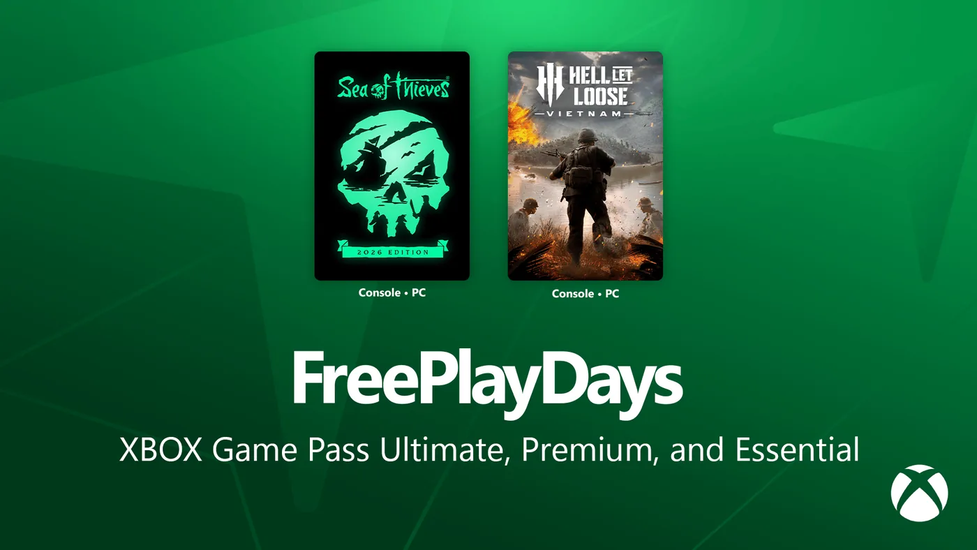 Official social graphic for Free Play Days published by MSFT News Now.
