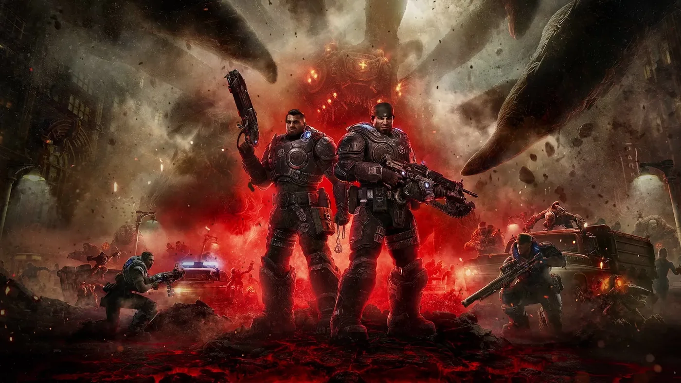 A promotional scene from Gears of War: E-Day.