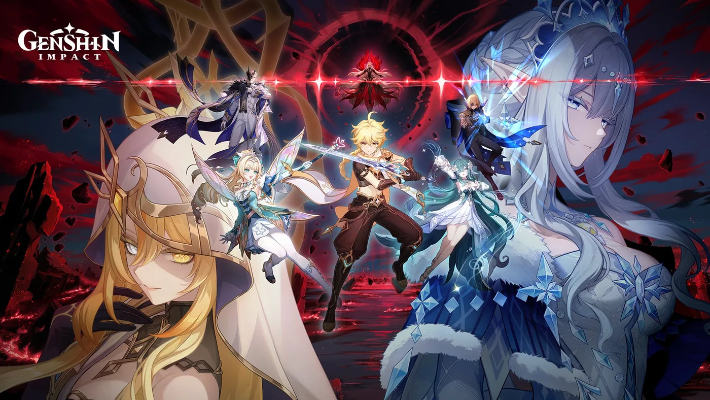 Promotional key art for the Genshin Impact Version 7.1 update announcement.