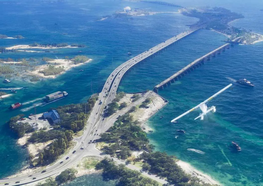 Vice City highway and waterways illustrating GTA 6 weather and urban environment.