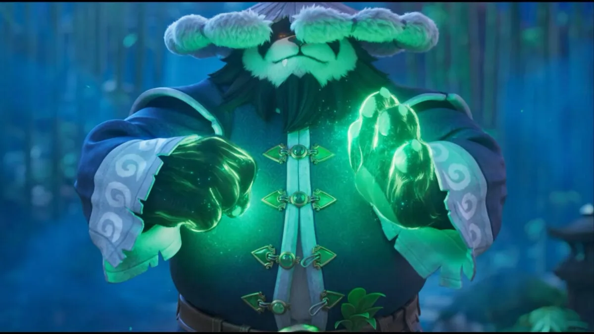 Main stage presentation screenshot from BlizzCon 2026 covering the Hearthstone Monk class.