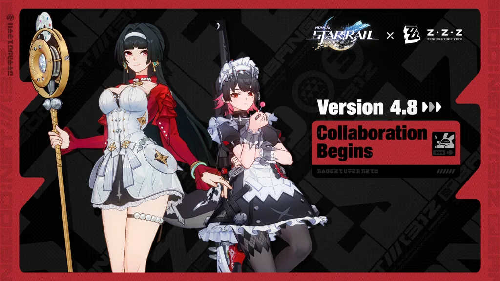 A promotional graphic highlighting Honkai Star Rail banners and character rosters.