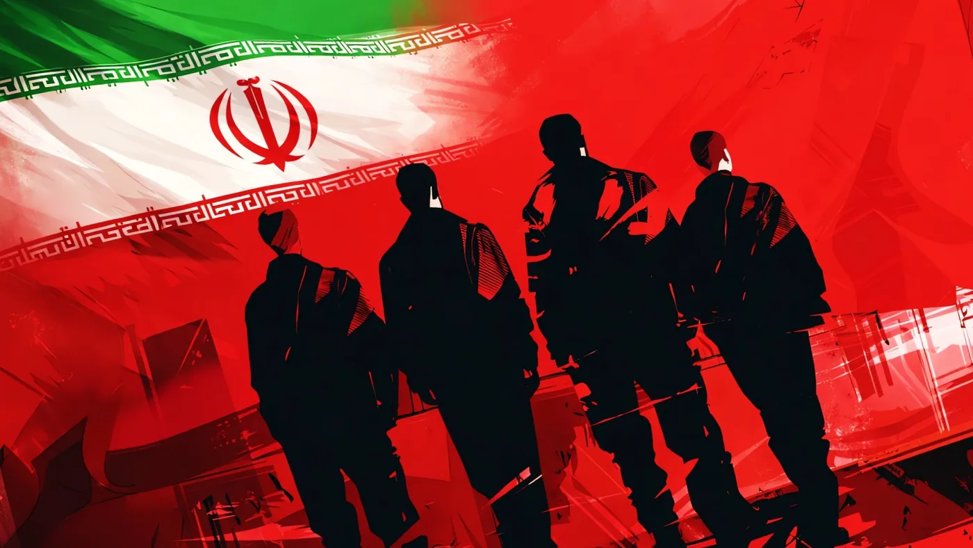 Digital security graphic illustrating the Iranian hackers threat targeting personal and enterprise systems.