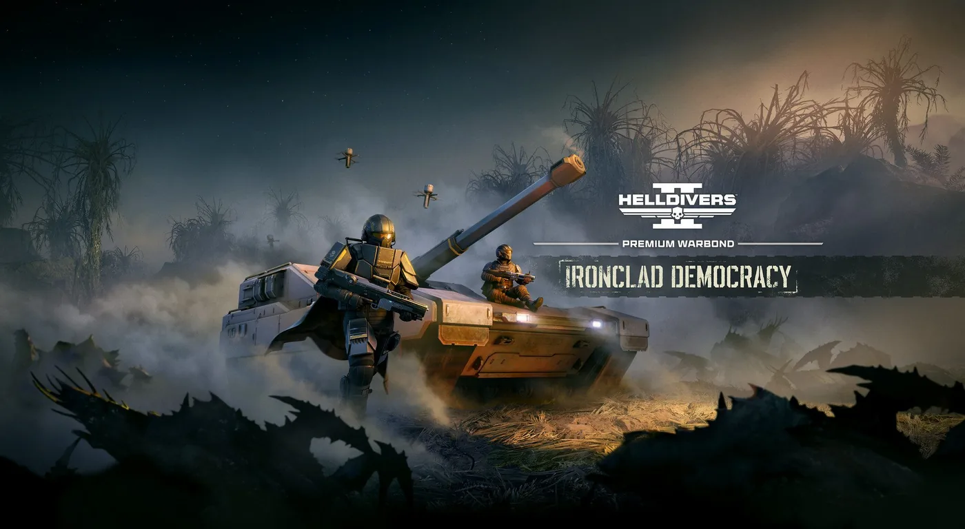 PlayStation Blog promotional art detailing Helldivers 2 armor suits and vehicle cosmetics.