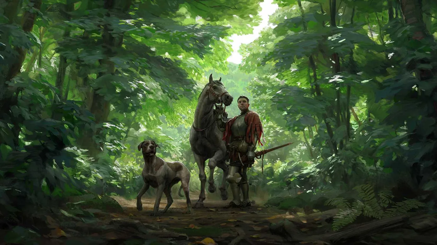 Henry standing in a forest in Kingdom Come Deliverance 2.