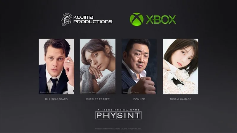 Promotional artwork highlighting Bill Skarsgard joining the Kojima Physint cast.