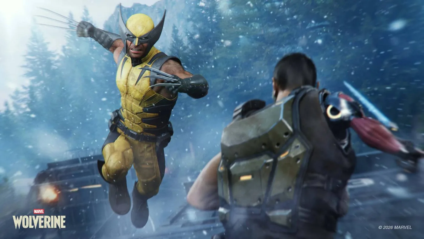 Promotional graphic for Marvel's Wolverine published alongside coverage of Insomniac Games.