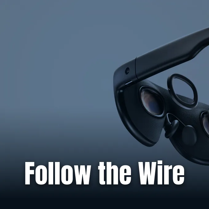 Reported Project Phoenix Meta headset design with lenses in a slim, glasses-style frame.