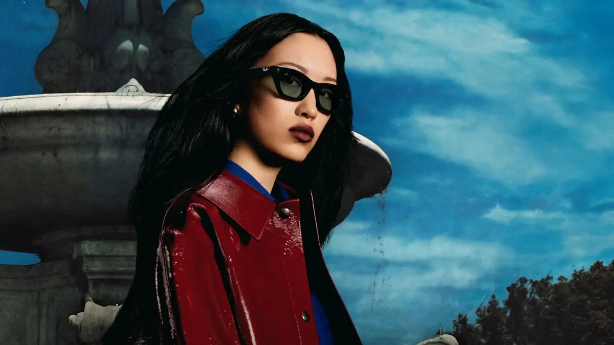 Meta Ray-Ban features shown on the cat-eye Zena edition frames.