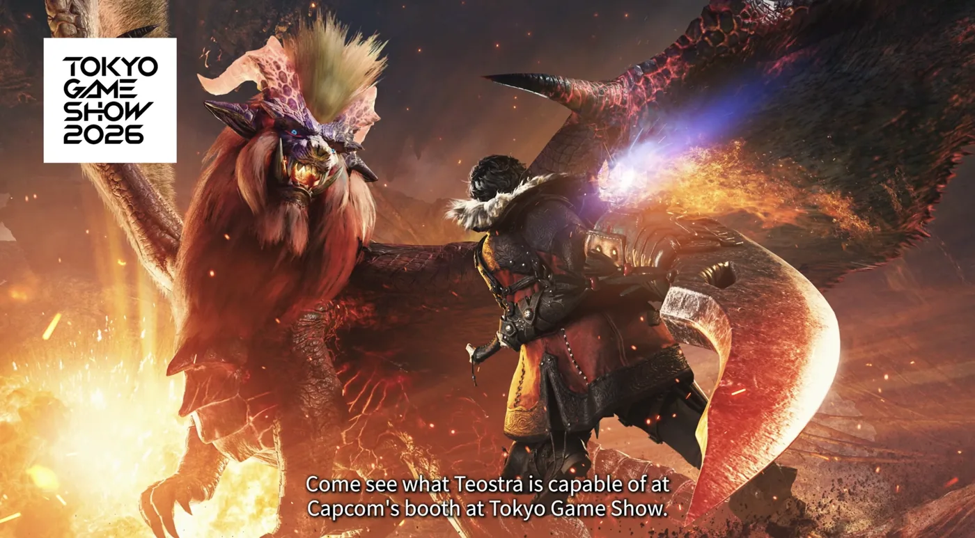 Capcom Spotlight stream presentation covering Monster Hunter Outlanders and franchise reveals at Tokyo Game Show 2026.