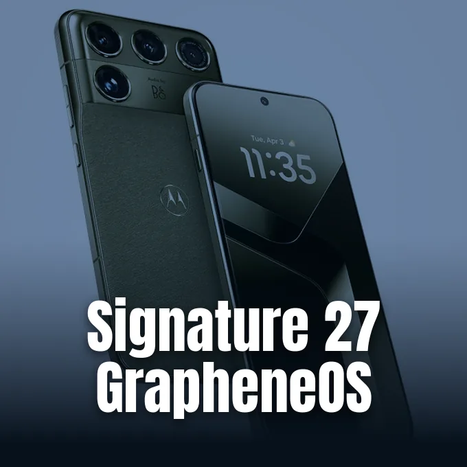 Motorola Signature phone officially showcased ahead of its scheduled GrapheneOS release.