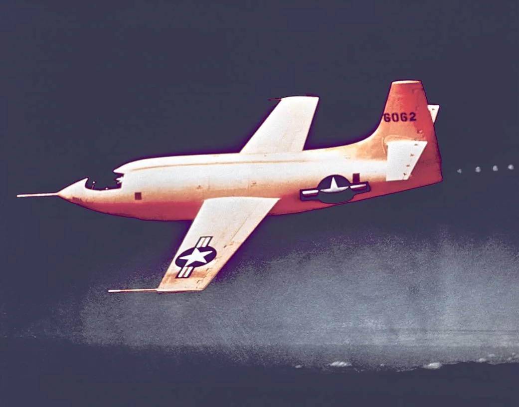 Archival NASA Armstrong aircraft during historic flight research missions over the California desert.