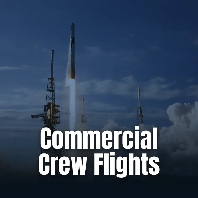 SpaceX Falcon 9 rocket and Dragon spacecraft prepared for NASA commercial crew transportation to the International Space Station.