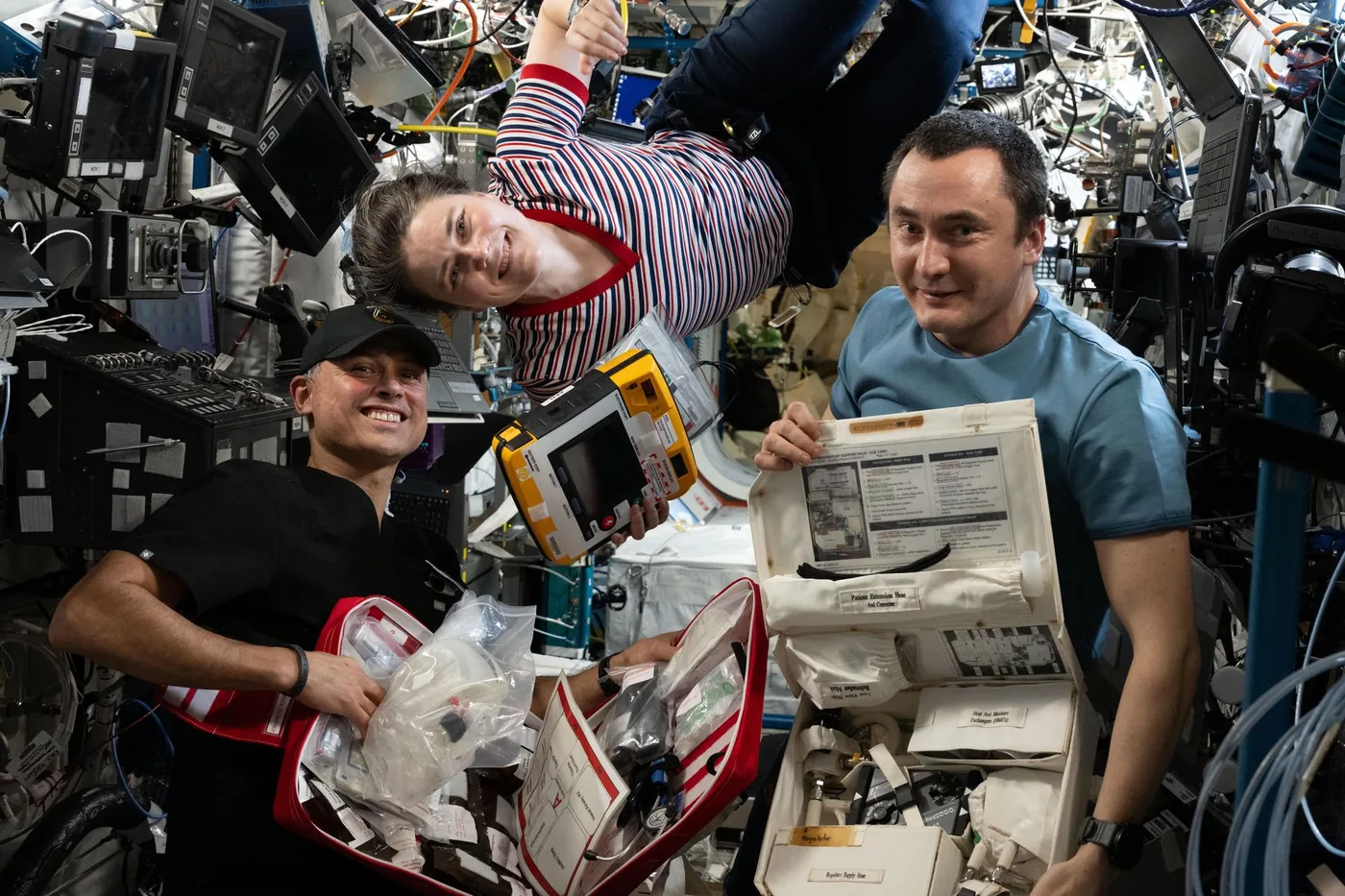 NASA photograph from the ISS showing astronaut operations evaluated by the NASA integrated medical model.