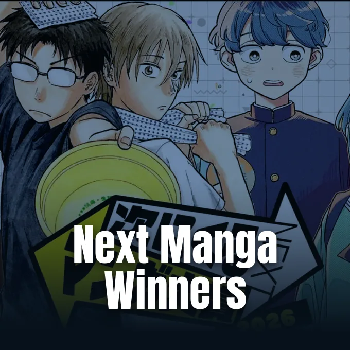 Official promotional banner for the Next Manga Awards 2026 ceremony announcement.