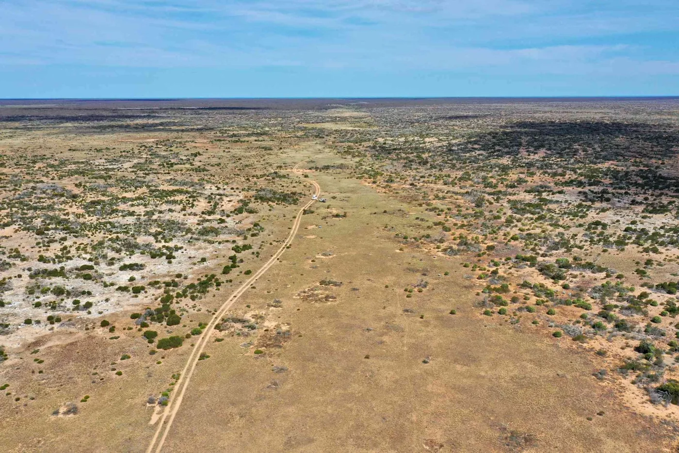Shallow north-south sediment trench tracing buried Nullarbor caves