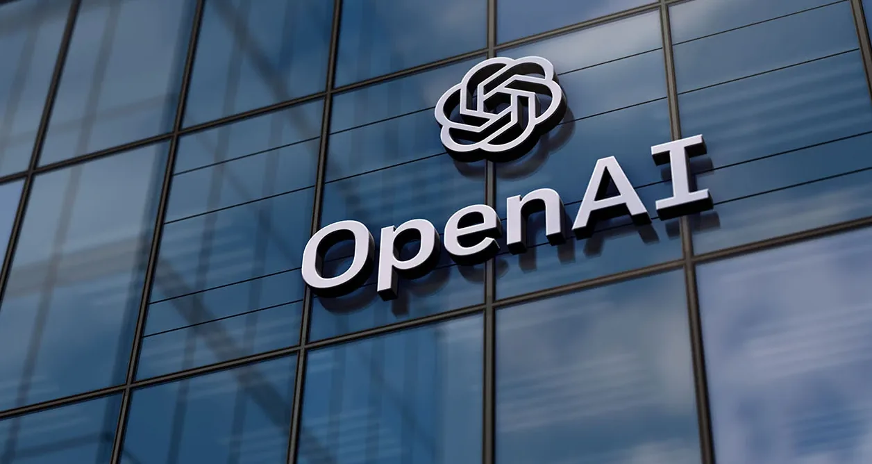 OpenAI corporate logo displayed outside company offices amid Florida injunction proceedings.