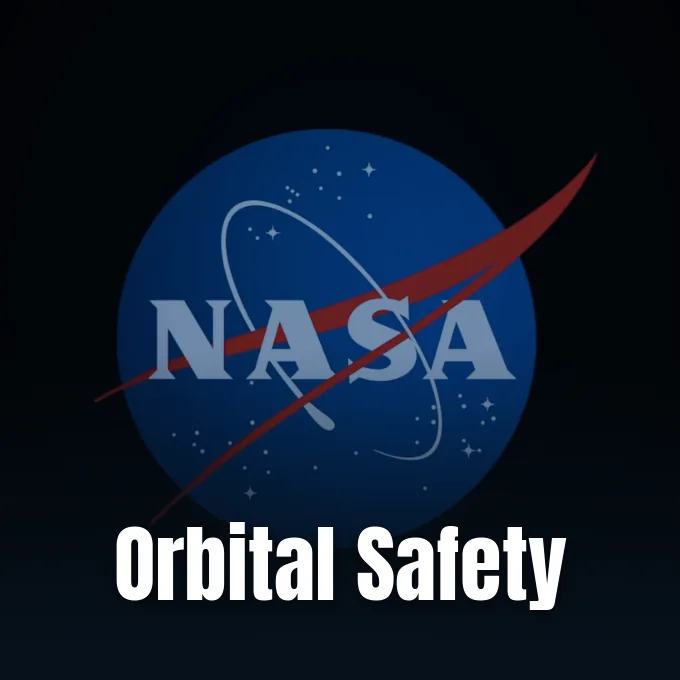 Official NASA insignia emblem representing orbital safety analysis operations and agency spaceflight programs.