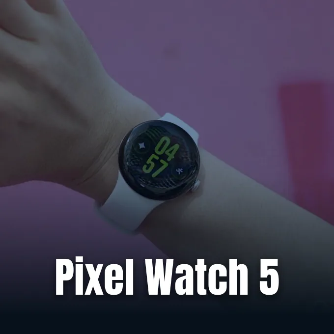 Google Pixel Watch 5 smartwatch featured in Engadget coverage of new health monitoring updates.
