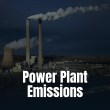 A large industrial facility connected to power plant emissions and electricity generation.