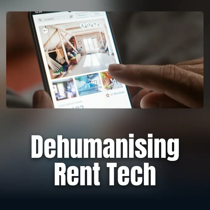 A digital rental application screen illustrating how rent tech platforms collect personal data from prospective tenants.
