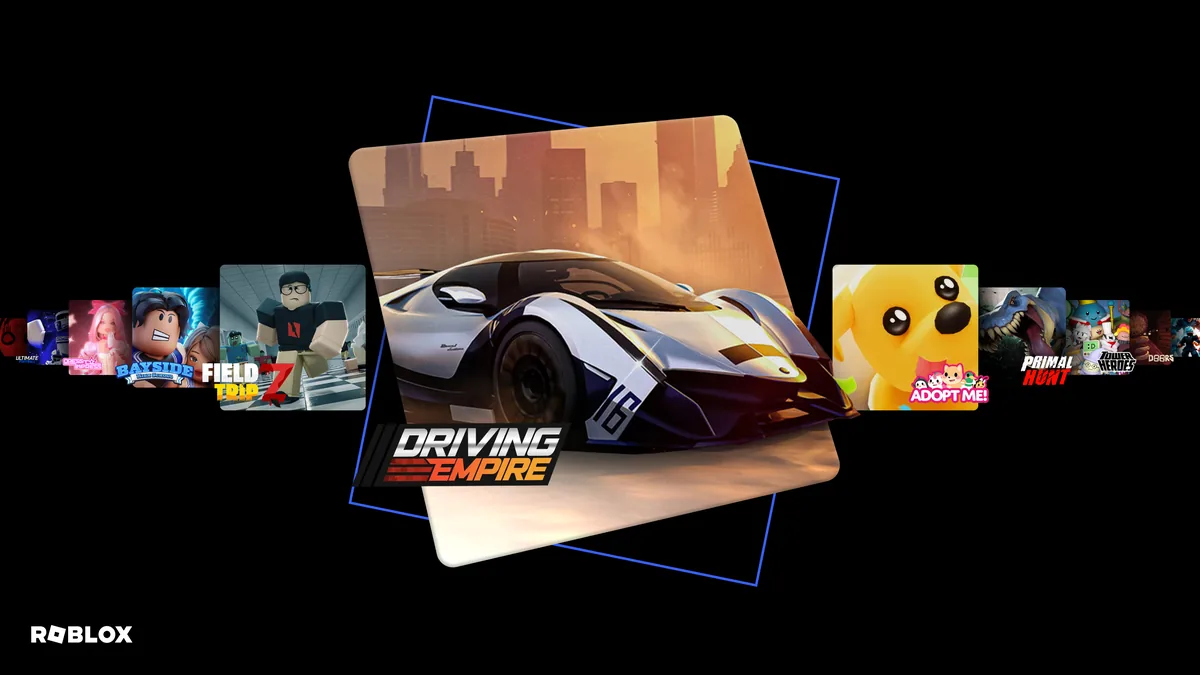 An overview graphic demonstrating interactive experiences engineered by Roblox creators across various digital devices.